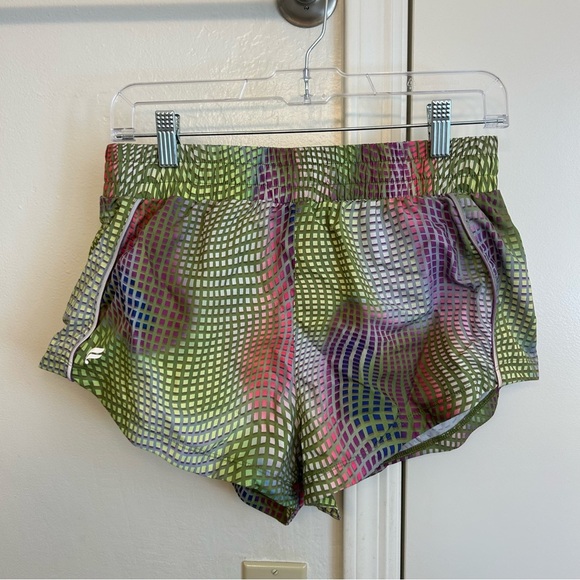 NWT Fabletics Full Speed Mid-Rise Run Shorts Size Small Melted Matrix Cosmic - Picture 3 of 10